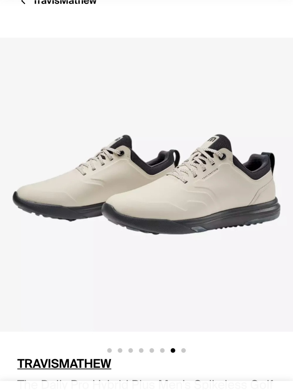 Travis Mathew White and Gray Low-Profile Athletic Sneakers - Picture 8 of 9
